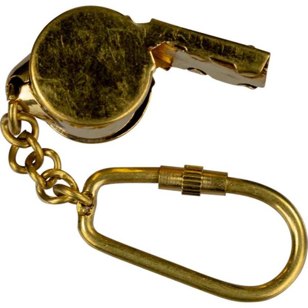 Brass Whistle Keychain