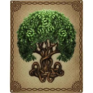 Celtic Tree Metal Sign