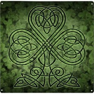 Celtic Shamrock Metal Sign