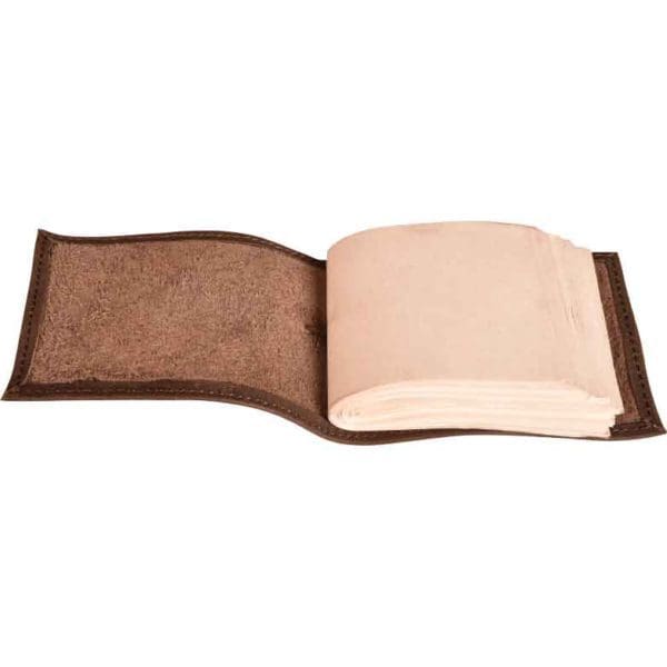 Small Leather Covered Pocket Journal
