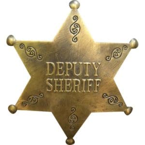 Brass Deputy Sheriff Badge