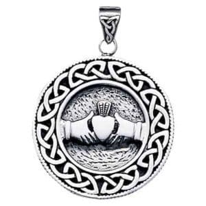 Claddagh with Celtic Knotwork Pendant