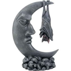 Bat on Moon Statue