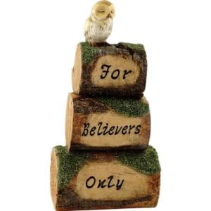 For Believers Only Log Cairn