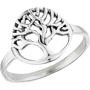 Sterling Silver Circle Tree Ring