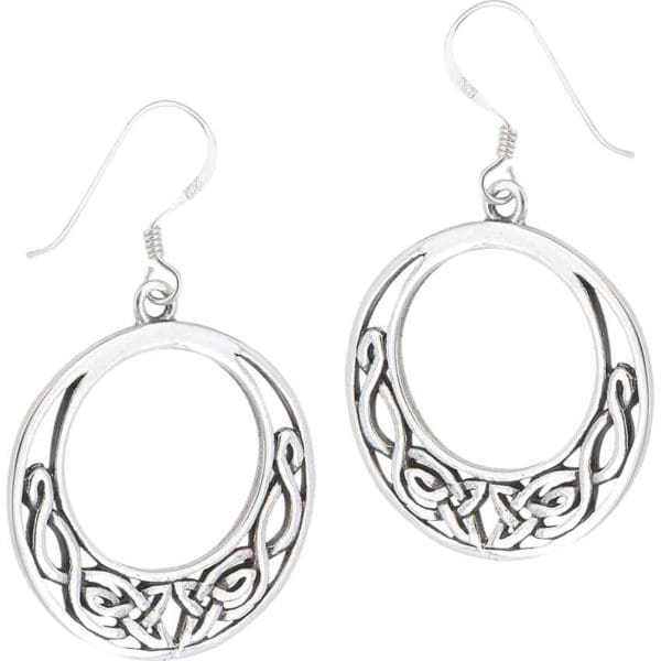 Sterling Silver Knotwork Circle Earrings