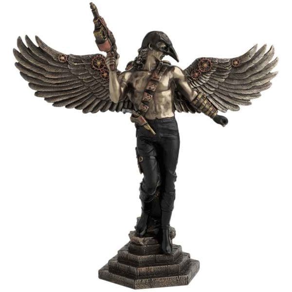 Bronze Crow-Masked Winged Steampunk Warrior