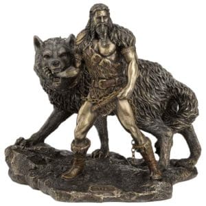 Tyr and the Binding of Fenrir Statue