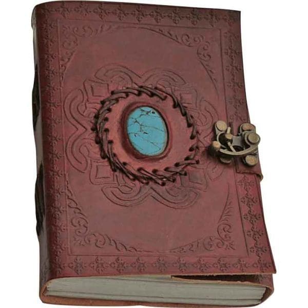 Turquoise Leather Journal with Clasp