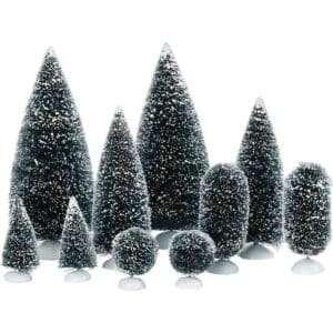 Bag-O-Frosted Topiaries - Small - Christmas Village Trees by Department 56