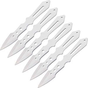 Set of Six Chrome Aero Throwing Knives