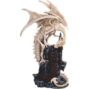Skeletal Dragon Guarding Castle Statue
