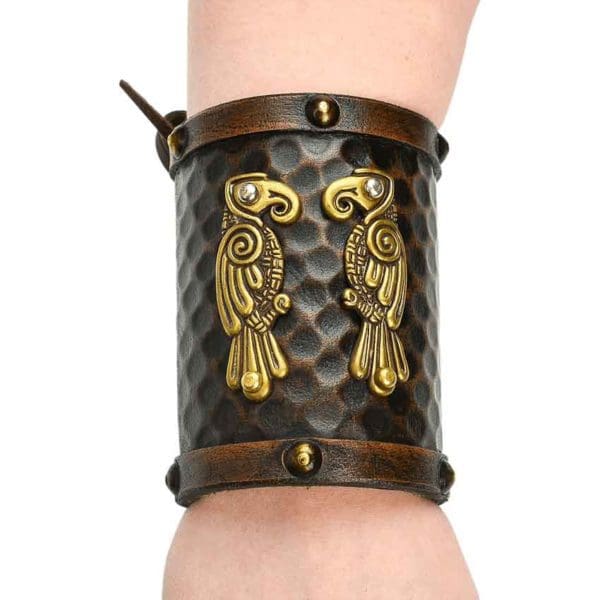 Ravens Viking Leather Cuff