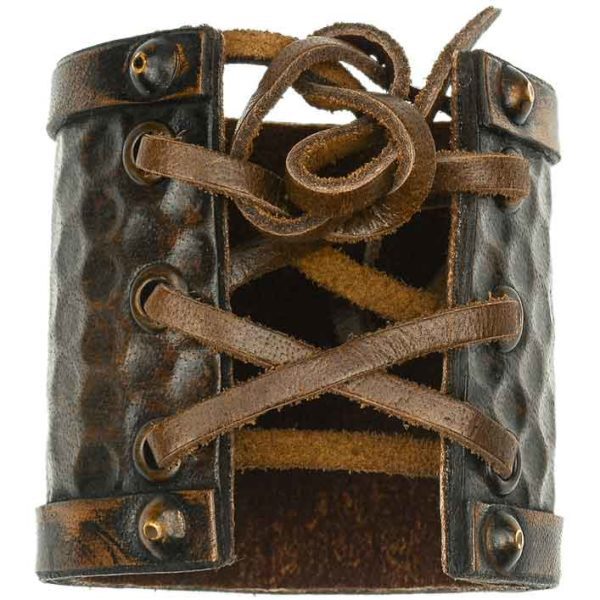 Serpents Viking Leather Cuff