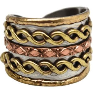 Valois Medieval Mixed Metal Cuff Ring