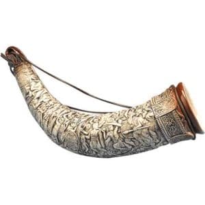 German Stoneware Drinking Horn