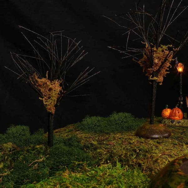 Midnight Moss Trees - Halloween Village Accessories by Department 56