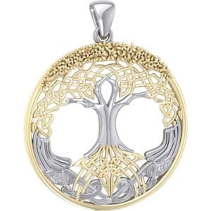 Gold and Silver Magnificent Tree of Life Pendant