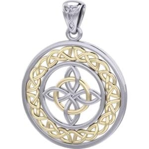 Silver and Gold Celtic Knotwork Pendant