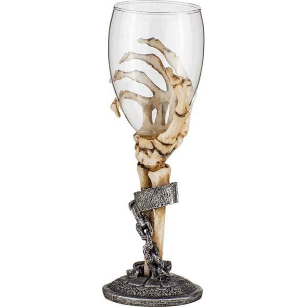 Chained Skeleton Hand Wine Glass