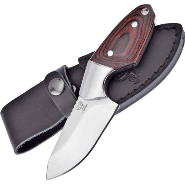 Brown Pakkawood Fixed Blade Knife