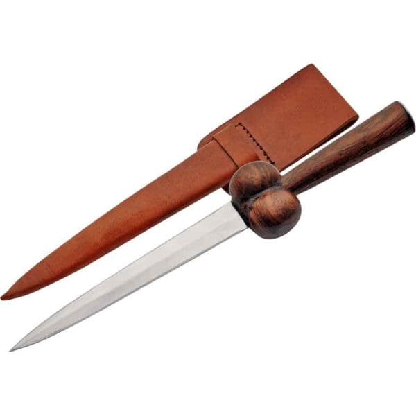 Wood Hilt Bollock Dagger