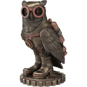 Steampunk Owl with Jetpack Statue