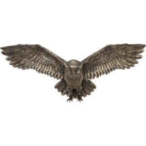 Steampunk Flying Owl Wall Plaque