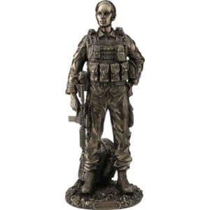 Defend and Serve Female Soldier Statue