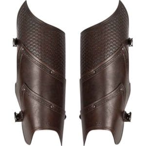 Alistair Deluxe Leather Greaves