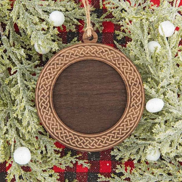 Knotwork Frame Wooden Christmas Ornament