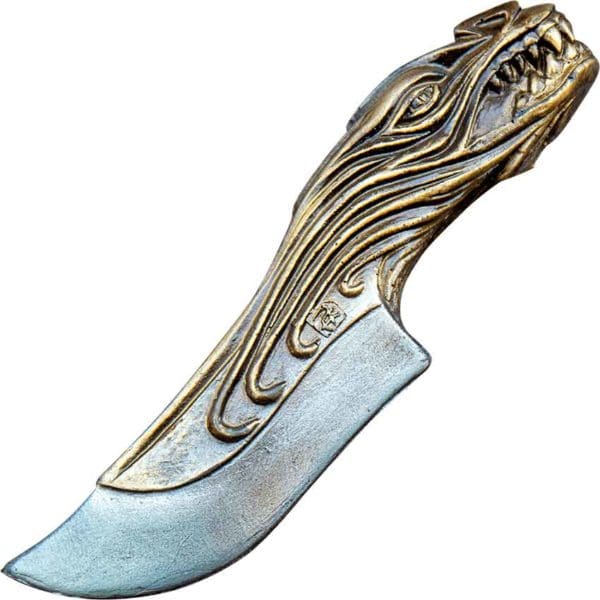 Dragon LARP Throwing Knife - Gold