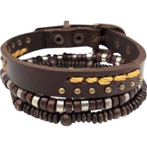 Stitched and Beaded Viking Bracelet Set