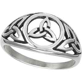 Celtic Triple Triquetra Ring