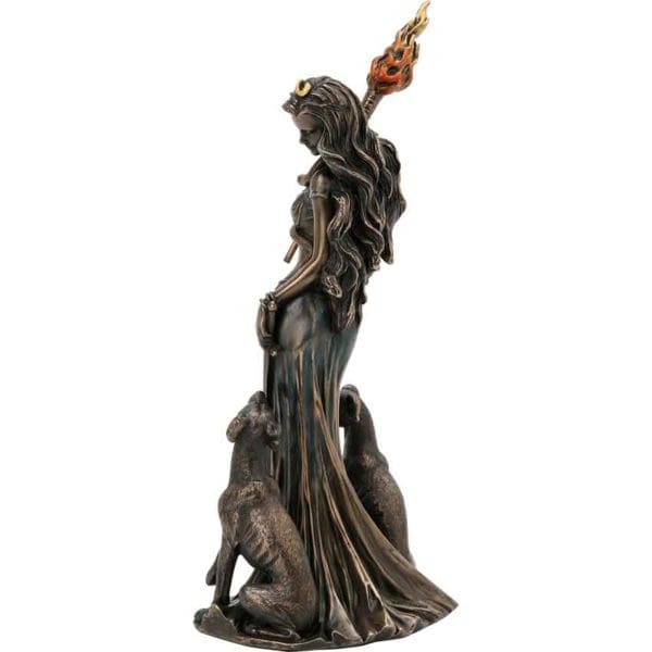 Goddess Hecate and Her Hounds Statue