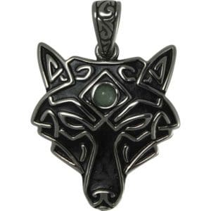 Stainless Steel Viking Wolf Pendant