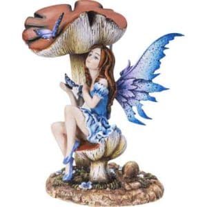 Butterfly Mushroom Fairy Statue
