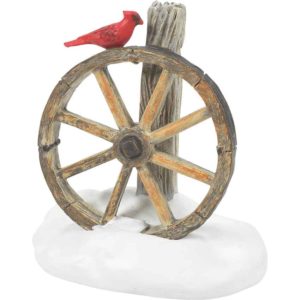 Cardinal Christmas Wagon Wheel - Christmas Village Accessories by Department 56