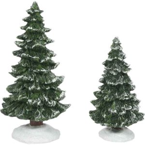 Christmas Spruces Set of 2 - Christmas Village Accessories by Department 56
