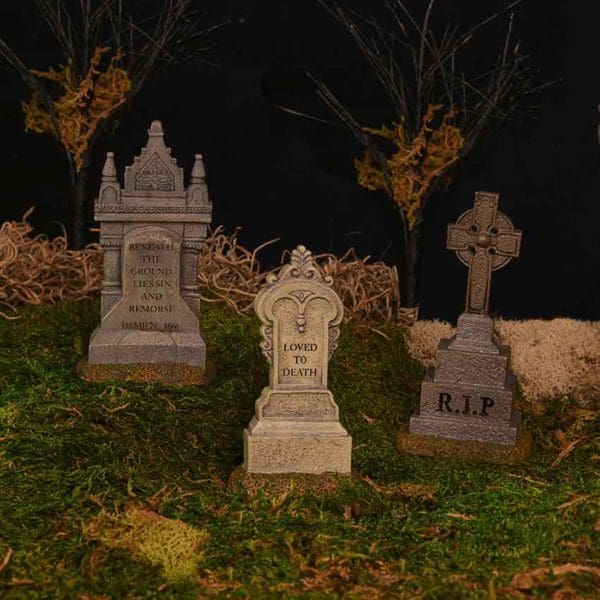 Imposing Monuments Set of 3 - Halloween Village Accessories by Department 56