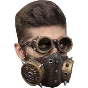 Steampunk Muzzle Mask and Goggles Set