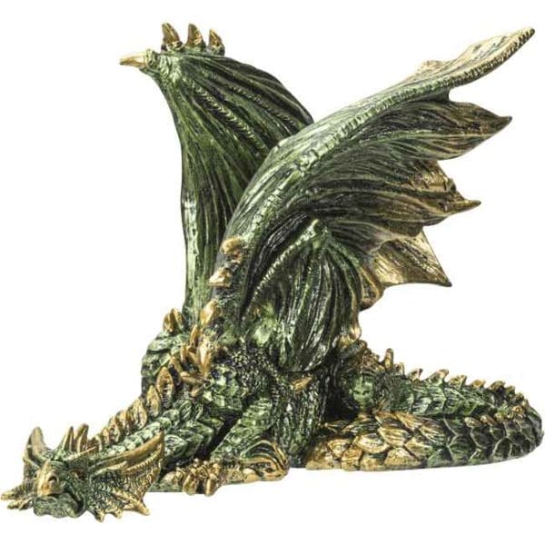 Prowling Green Dragon Statue