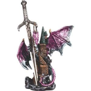 Purple Dragon with Letter Opener Statue