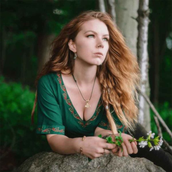 Torvi Womens Viking Tunic - Green Jade