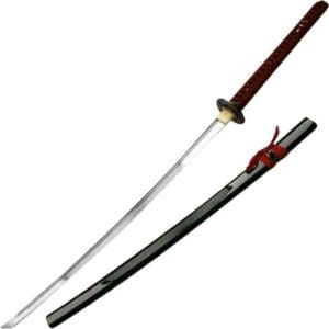 Red Hilt Mountain Samurai Sword