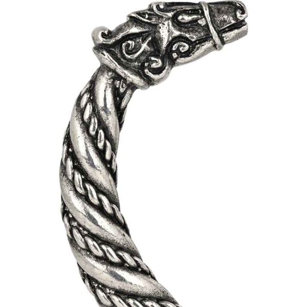 Large Sleipnir Viking Bracelet - Pewter