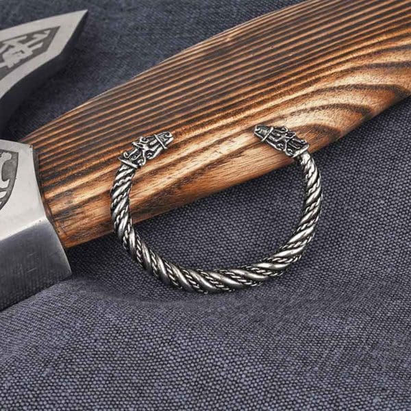 Small Sleipnir Viking Bracelet - Pewter