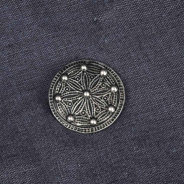 Medium York Disc Viking Brooch - Pewter