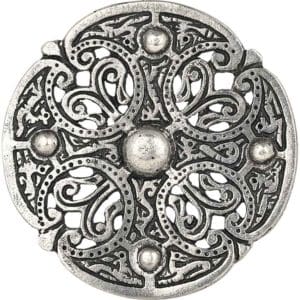 Galloway Bossed Disc Brooch - Pewter
