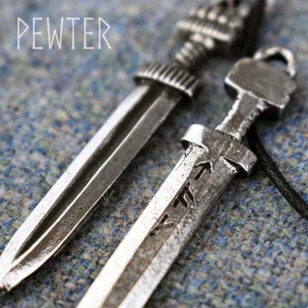 Viking Sword Necklace - Pewter